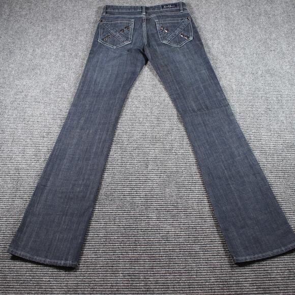 Earl Jean Jeans Womens 25x34 Blue Bootcut NWT Stud Pockets - Picture 6 of 11